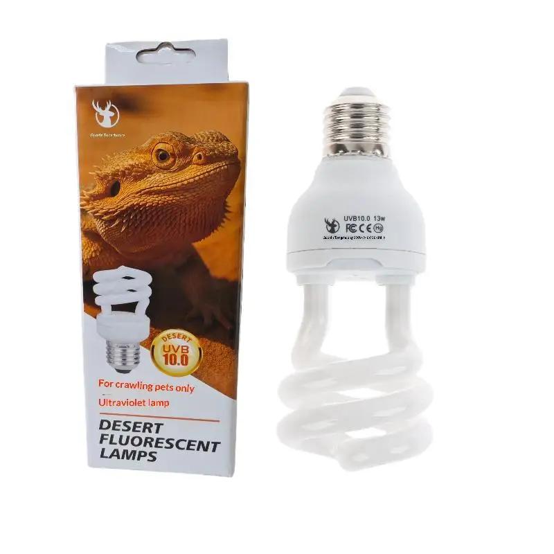 1Pcs 13W/26W UV Rays Energy Saving Terrarium Basking Light 5.0 10.0 UVB Reptile Lamp Turtle Lizard Snake Reptiles Heating Lamps