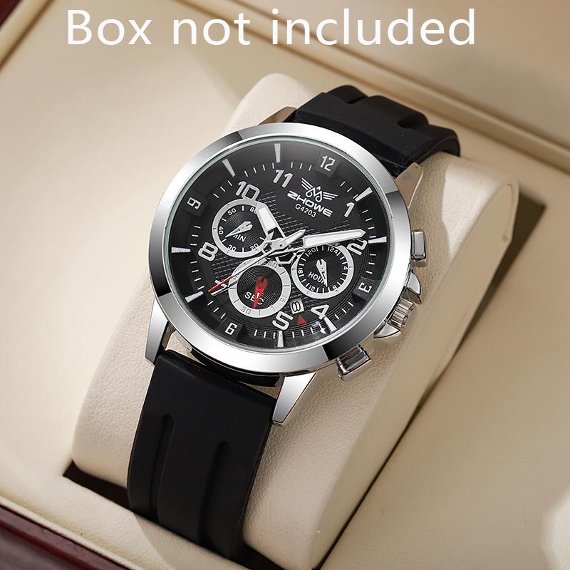 Fashion Men Wristwatch Luxury Original Man Watch Silicone Strap Sport Quartz Male Clock Gift