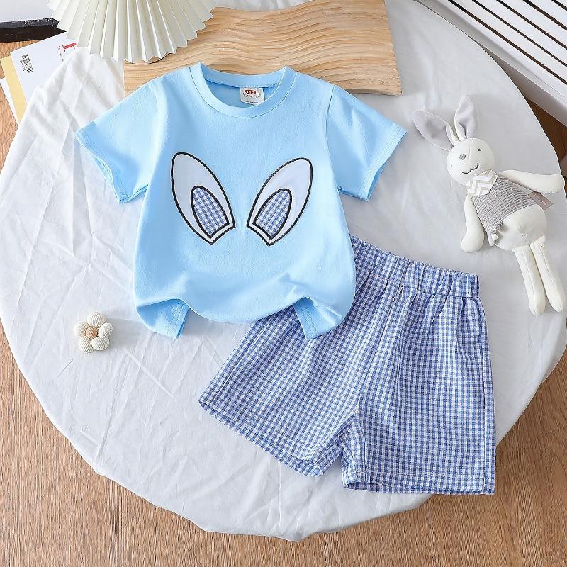 

Easter Girls 3D Cartoon Letter T-shirt & Shorts Short Sleeve Summer Fashion Casual Toddler 1-3 Years Outdoor 100