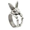 Sweet Lovely Rabbit Open Rings For Women Cute Animal Jewelry Charm Gothic Punk Rabbit Knuckle Finger Rings Fashion Jewelry Gifts