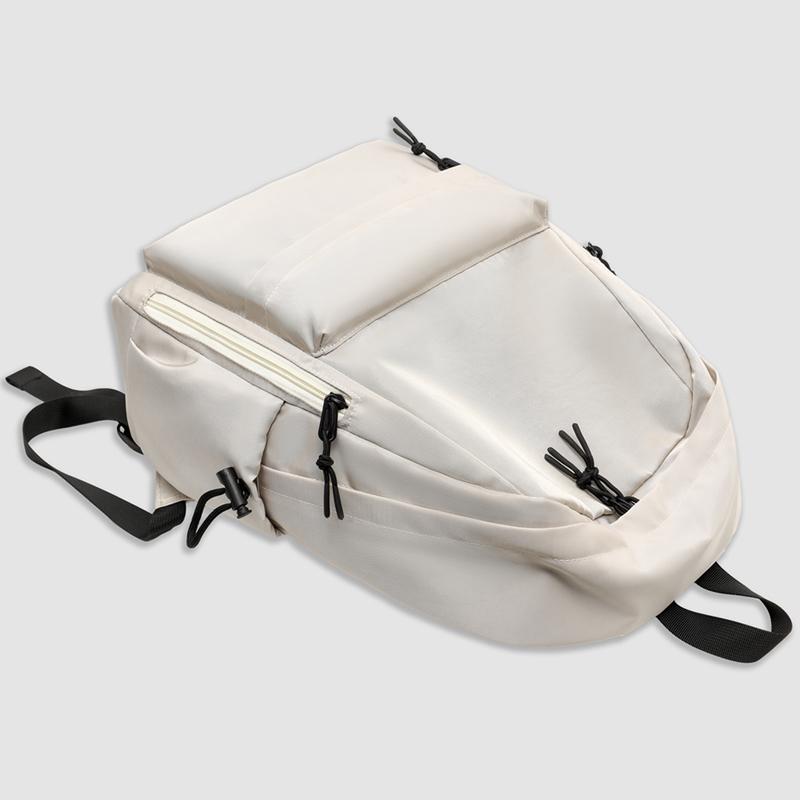 Solid Color Backpack Men's And Women's Large Capacity Travel Backpack Student Schoolbag