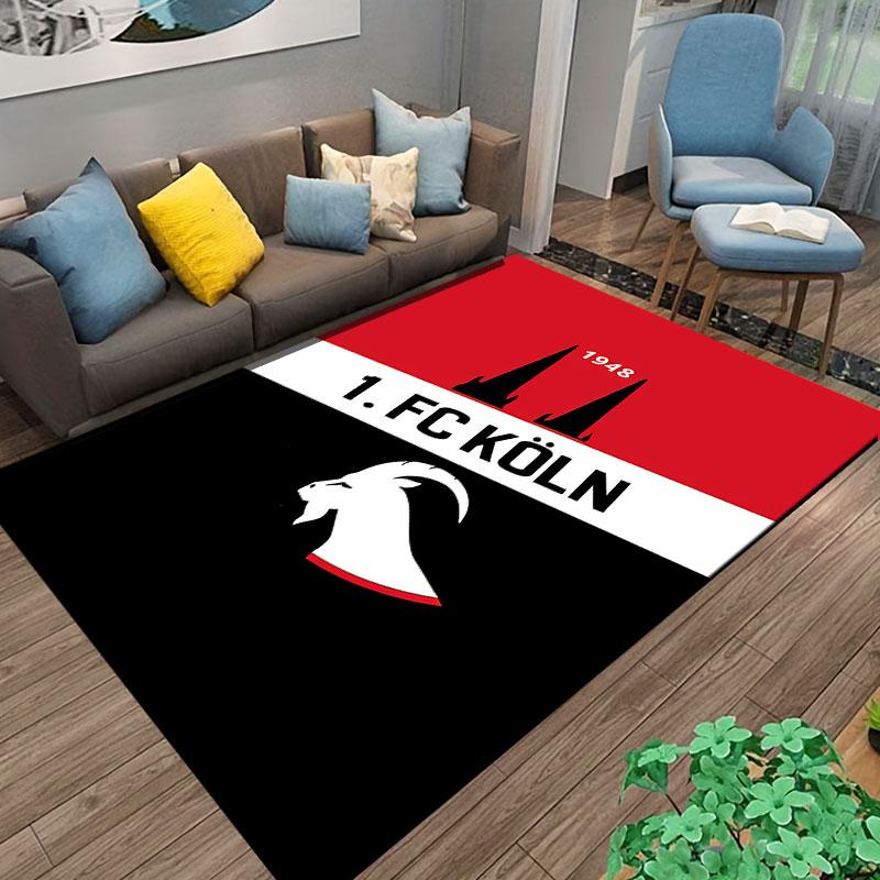 1. FC Köln Carpet Design suitable as a non-slip mat for the living room or bedroom sofa