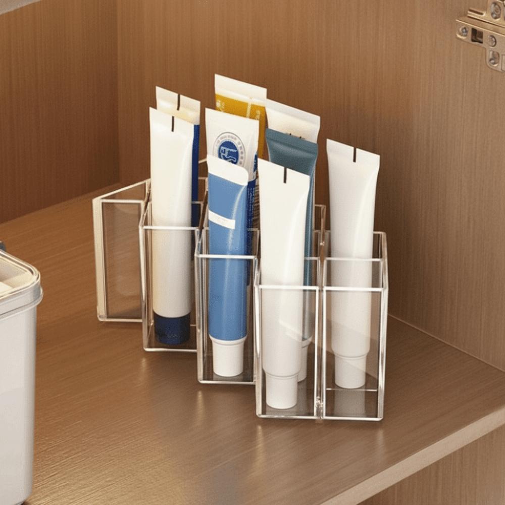 Mehrfachgitter Salben-Organizer-Box Transparente Kosmetik-Aufbewahrungsregal Schminktisch-Organisation