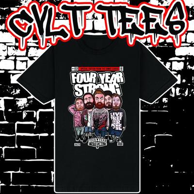 Four Year Strong Comic-Cover-Stil T-Shirt ~ 100% Baumwolle Unisex T-Shirt