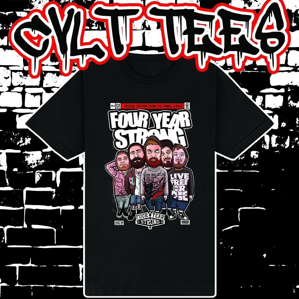 Футболка унисекс 100% хлопок в стиле обложки комикса Four Year Strong XL