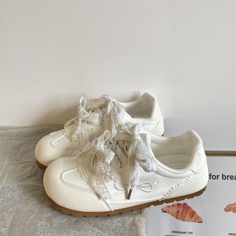 

Уродливо-милые балетки-пуфы, женские летние новые нишевые универсальные студенческие спортивные маленькие белые туфли 40 белый