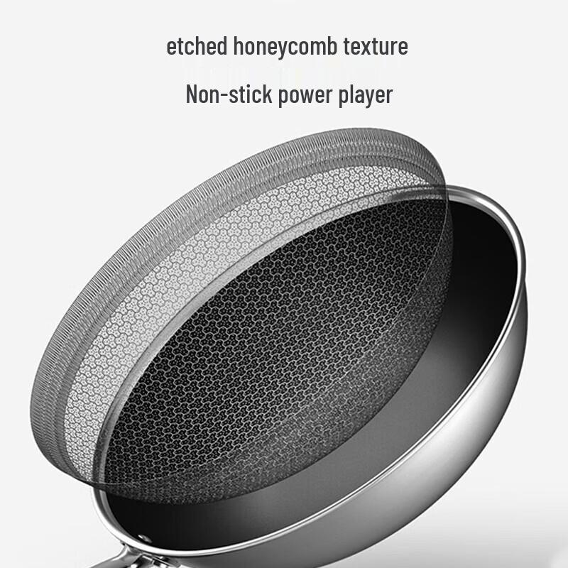KOBACH 32cm Honeycomb 304 Stainless Steel Non-stick Wok