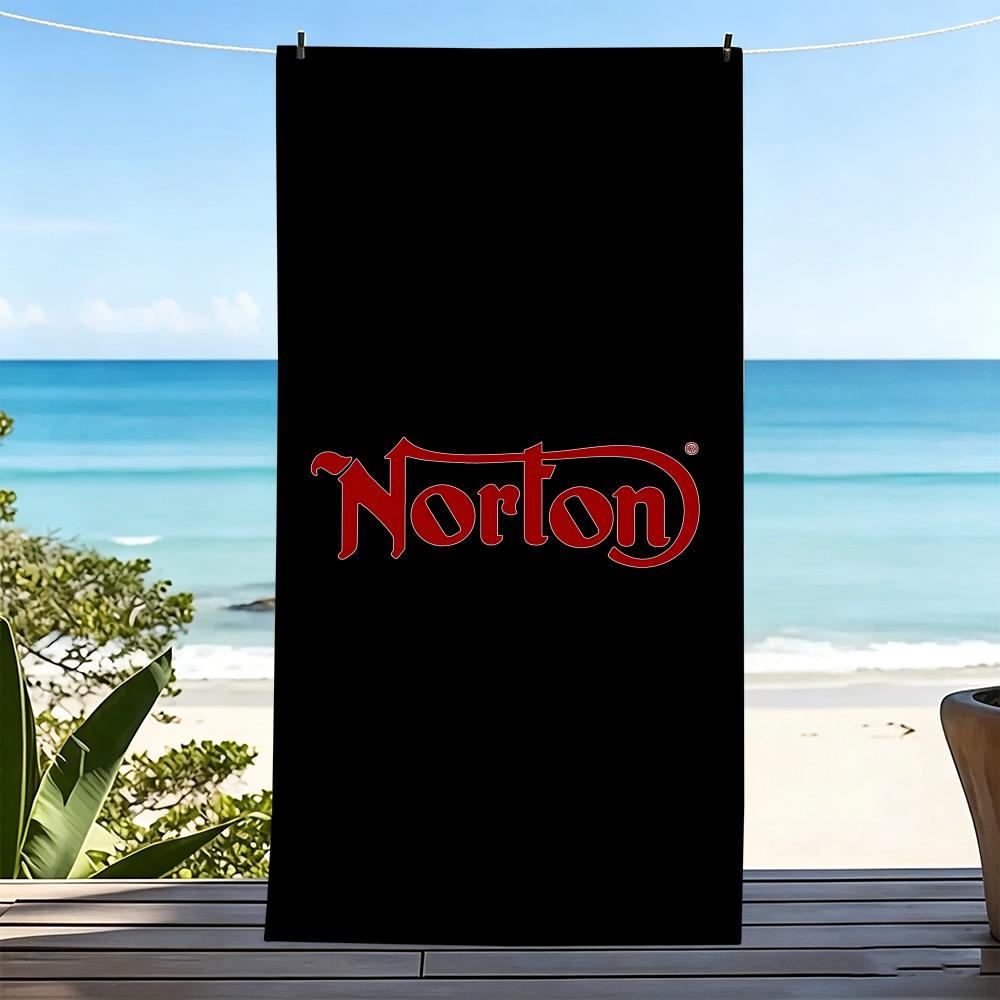 N-Nortonmotorcycles-S Towel Microfiber Beach Towel, Quick-Dry, Sand-Free, Ultra-Fine Fiber, Super Soft.