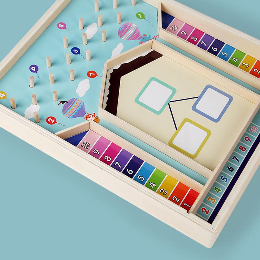 Montessori Wooden Math Toy for Kids Learn Addition and Subtraction with Interactive Balls Educational Number Game for Ages 3 6