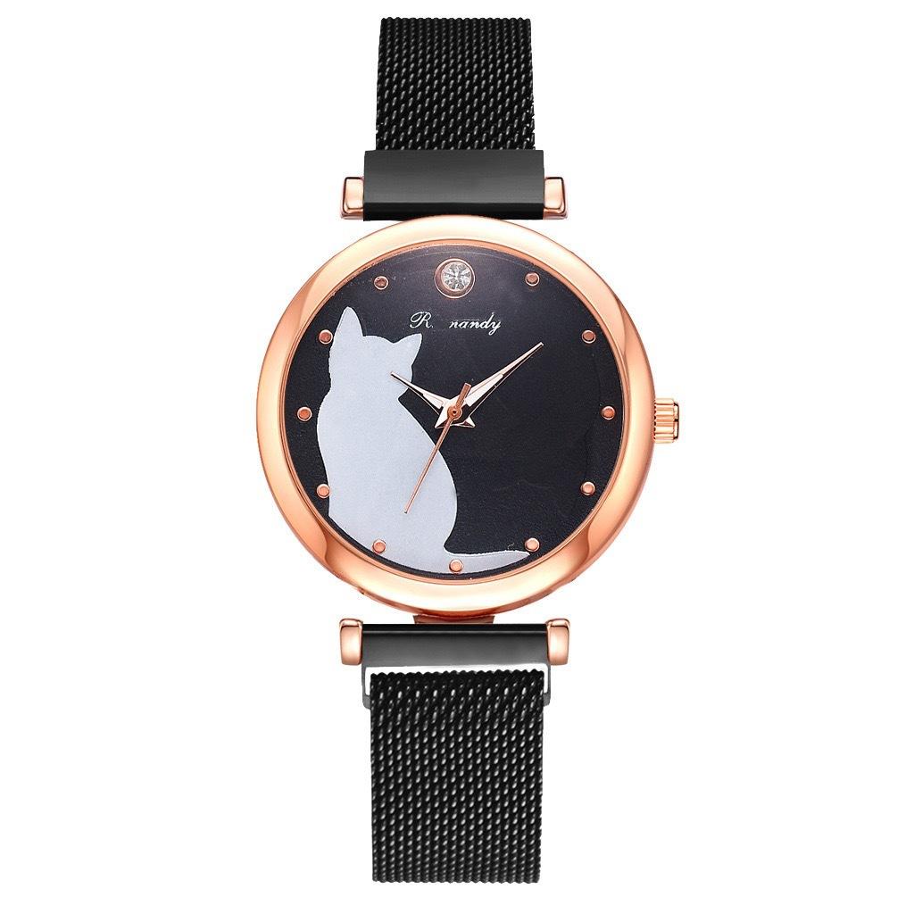 Quartz Watch, Ladies Watch, Cat Fashion Watch Bracelet Set