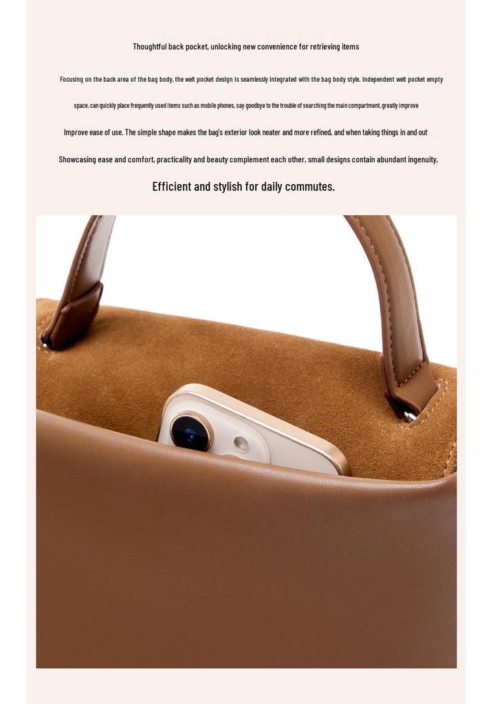Borsa da Donna Lusso Coreana in Vera Pelle - Borsa a Tracolla in Pelle di Mucca Stile Giapponese