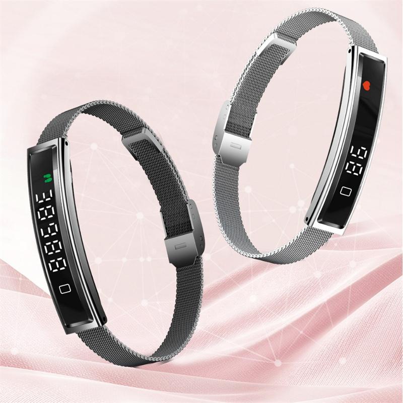 Bracelet Intelligent pour Femme B3 Suivi de la Santé du Sommeil et de la Pression Artérielle Tactile Léger Tendance Sportif Montre de Fitness pour Femmes
