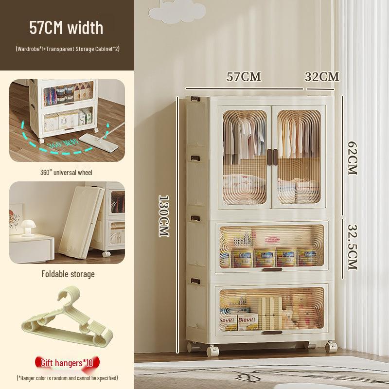 Children's Multi-layer Folding Wardrobe Storage Cabinet for Baby Clothes