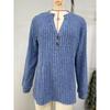 Loose Long Sleeve T-shirt Brushed Solid Color Women's Fall Winter New Leisure Ribbed Button