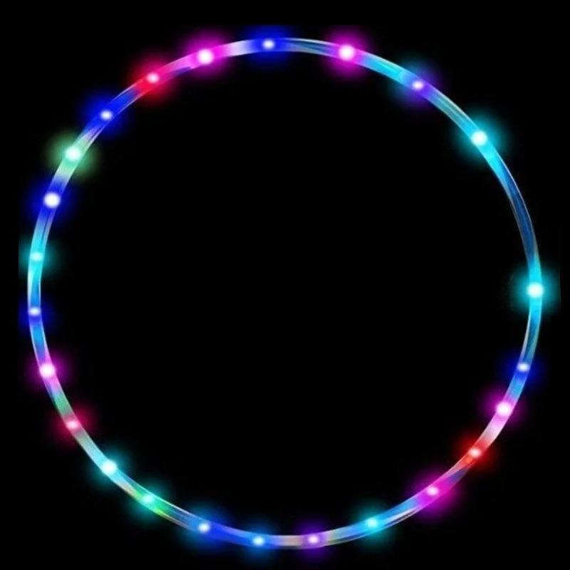 LED Colorful Fitness Circle Sport Hoop Loose Weight Home Indoor Removable Multi-Color Sports Hoop Gym Fitness Equipments