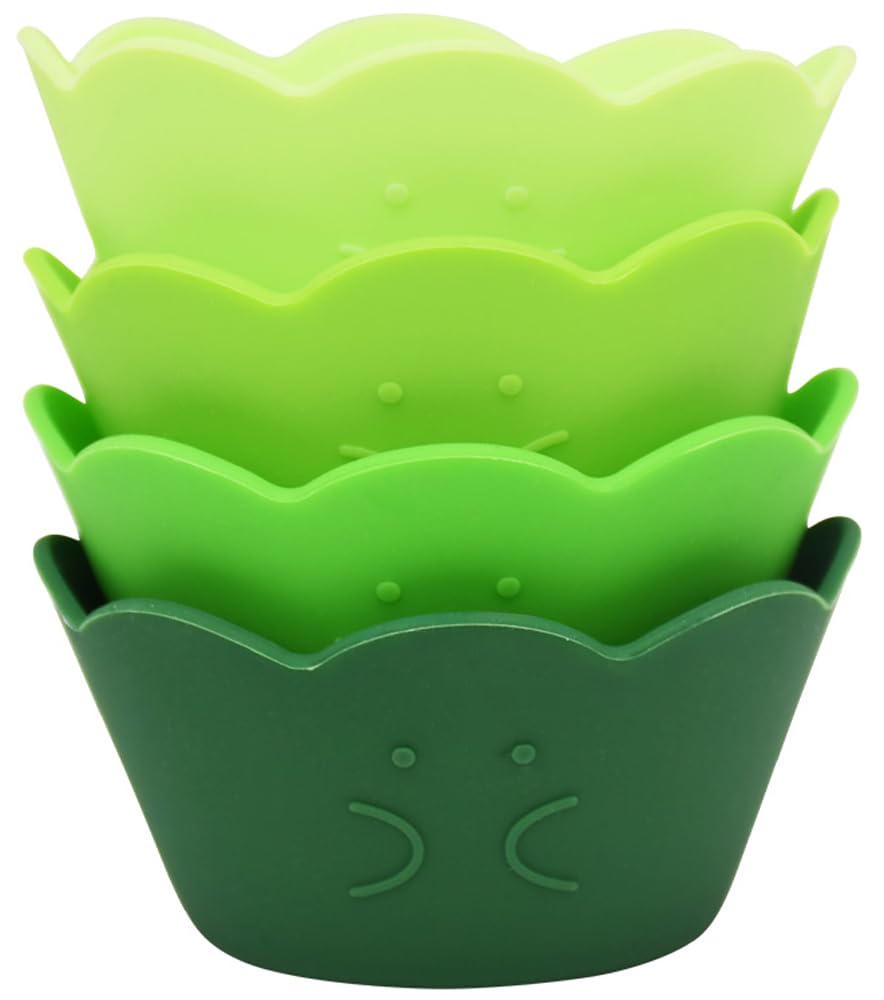Ippinsha Gyutto and Silicone Made In Microwave and Dishwasher Perfect for Lunch Set of Gift Item 47153 Onigiri-san Balan-san Cups, Japan, Safe, Round,