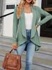 Europe, America 1116 Autumn and Winter New Solid Color Long-sleeved Cardigan Loose Top Knitted Coat Women