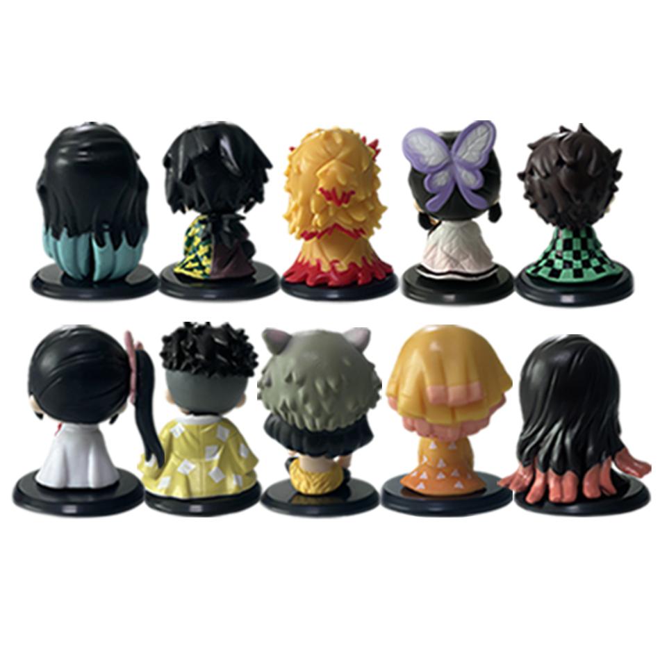 Q-Version Dämonentöter Anime Sitzende Geisterpuppe Tanjiro Nidouzi Inosuke Zenizu Puppe Action-Modell Spielzeug Weihnachtsgeburtstagsgeschenk