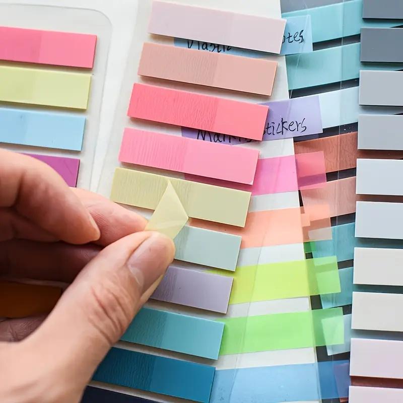 200Pcs Of European Vintage Fluorescent Pet Transparent Marked Ten Mixed Colors For Organization Recording Suitable For Office