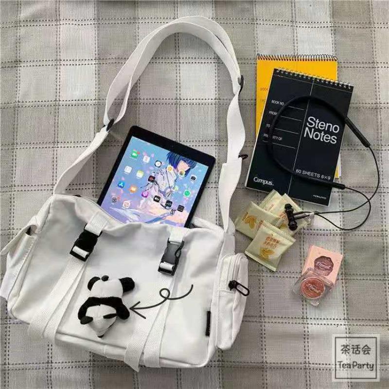 Chi Vintage Werkzeug Student Canvas Tasche Männlich Ulzzng Neutral Harajuku Weibliche Umhängetasche