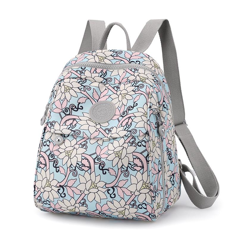 Printed Backpack Large Capacity Nylon Travel Bag Women's Backpack