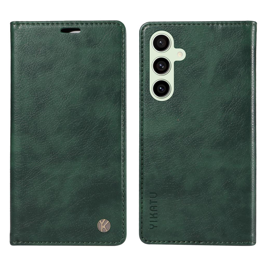 For Samsung Galaxy S24 FE Case Litchi Texture Leather Wallet Flip Phone Cover
