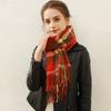 Winter imitation cashmere plaid fringed scarf scarf versatile women's autumn and winter new scarf warm shawl