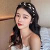 Natural Pearl Pearl Hair Band Double Layered Pearl Headband Versatile Bridal Hair Crown  For Girls