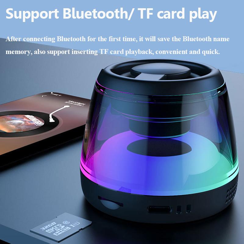 Mini Pocket Bluetooth Speaker Magnetic RGB Ambient Light Bluetooth SoundbarWireless TWS Stereo MP3 Music Player Support TF Card