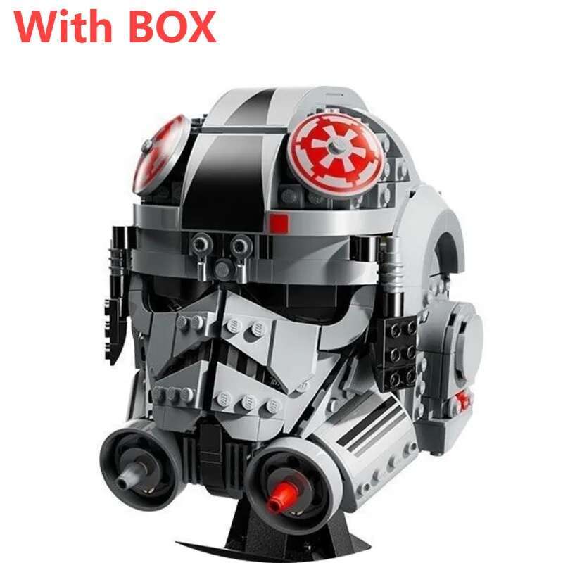 Hełm Pilota Myśliwca Kosmicznego Klocki do Budowania Dekoracja Biurka Bobas Leias Jangos Kylos Fetts Rens Klocki Prezent Upominki na Przyjęcie