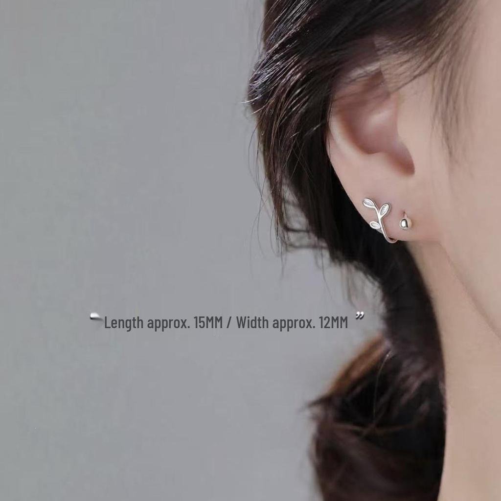 925 Sterling Silver Leaf Stud Earrings | Women's High-End 2025 Edition