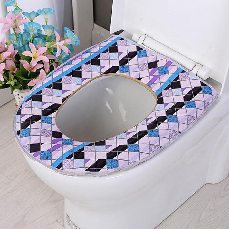 Buy Bathroom Toilet Seat Cover Mat Lid Closestool Cloth Warmer Toilet Washable Cloth Seat Cover