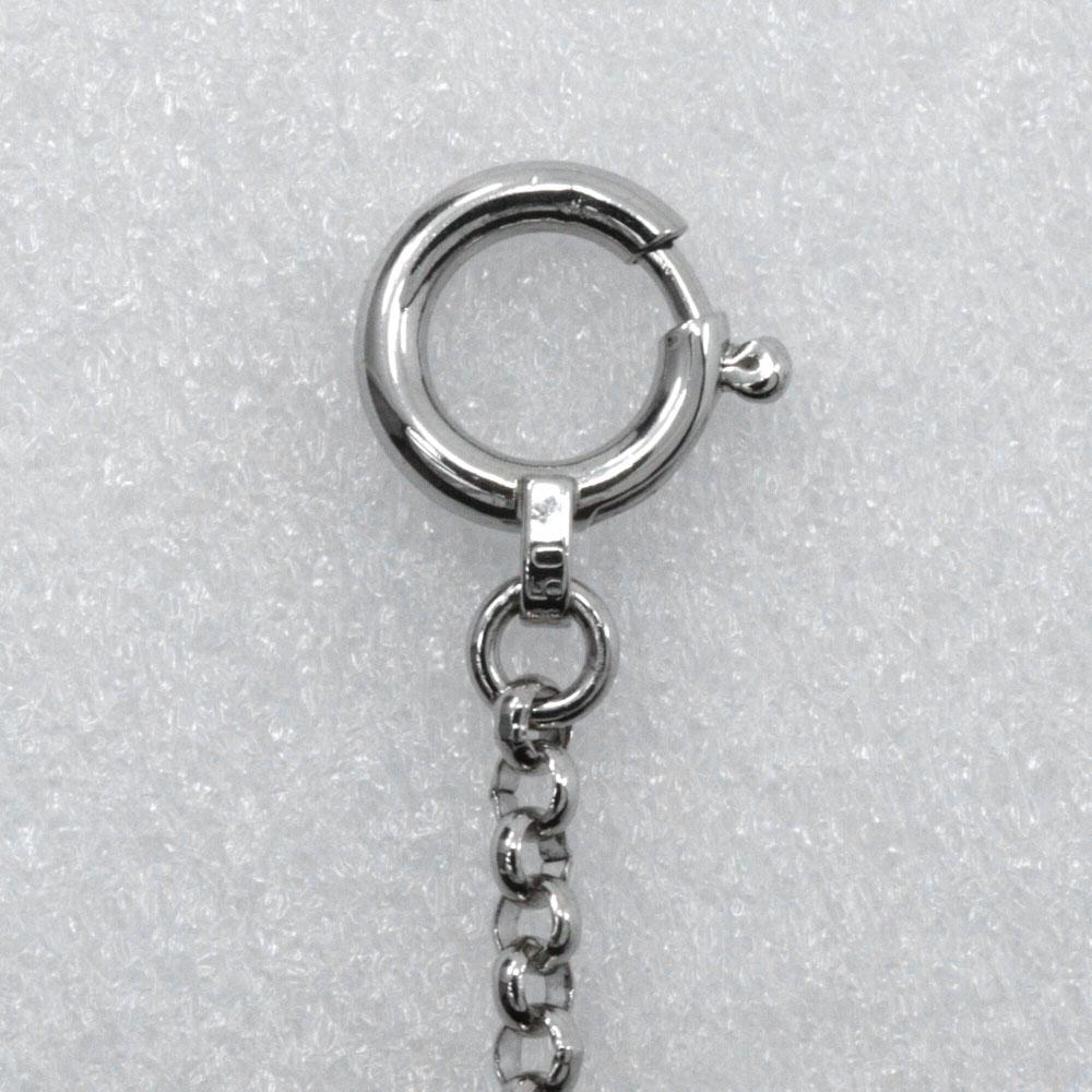 Necklace PtPlatinum/sapphire/diamond 5.9g Women Used