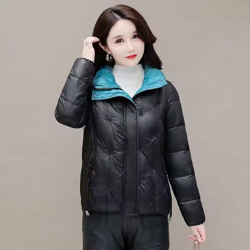 

Нестимая глянцевая женская короткая пуховая хлопковая куртка, зимняя новая корейская версия, хлебная куртка, универсальная хлопковая куртка, маленькая мужская хлопковая куртка S