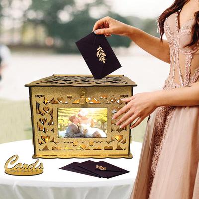 Scatola per Cartoline di Matrimonio e Porta Biglietti da Visita in Legno Fai da Te
