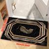 Luxury Medusa Greek Key Area Rug, Gold Leopard Chain Non-Slip Machine Washable Floor Mat for Living Room Bedroom Home Decor