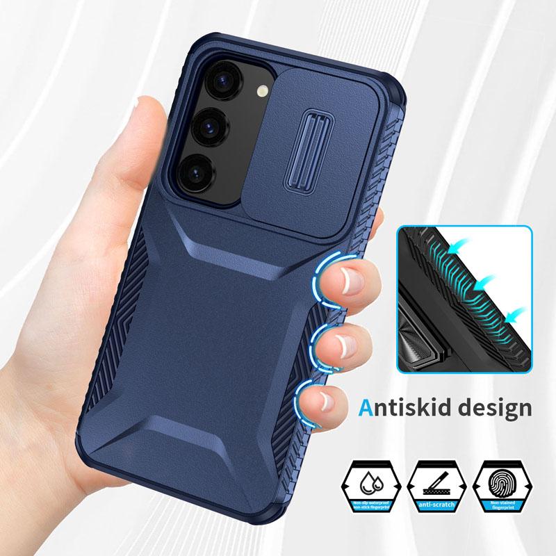 Shockproof Case For Samsung Galaxy S25 S24Ultra S24FE S24Plus S23Ultra S23FE S23 S22 Cover Slide Camera Protective Hard shell