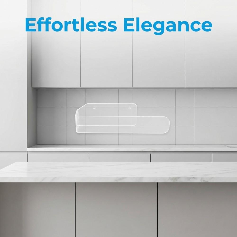 Wall Mounted Towel Rack Acrylic Towel Hanger  Bathroom Kitchen Toilet Laundry Room