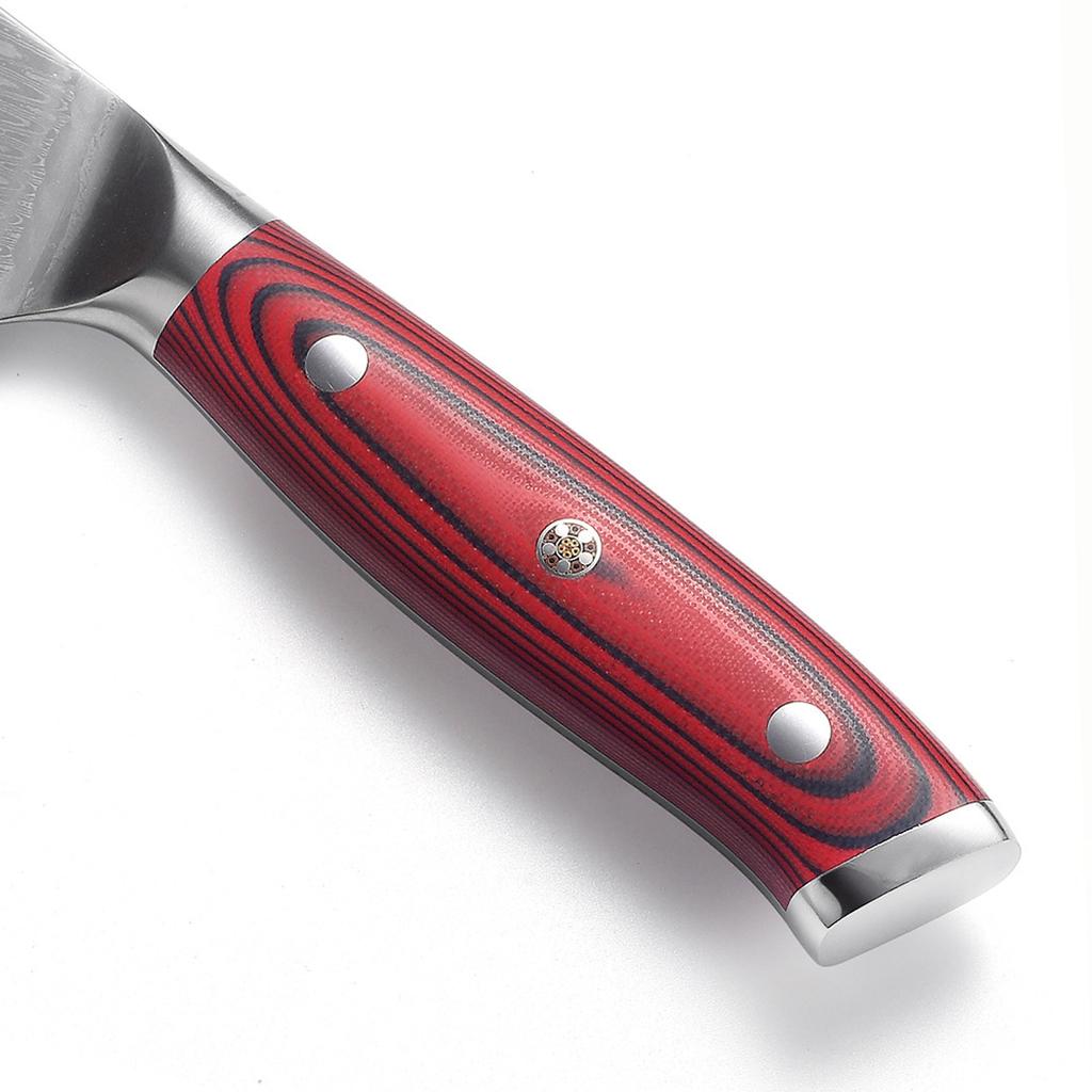 67 vrstev damaškové oceli užitkový nůž G10 rukojeť kuchyňské nože nůž na krájení ovoce škrabka