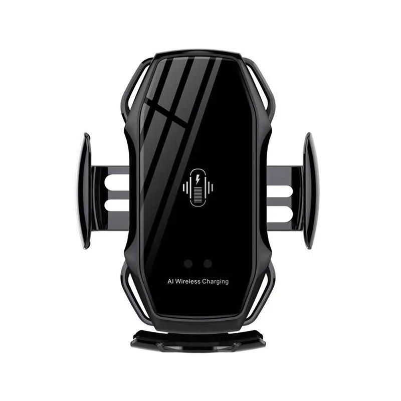 

Car Wireless Charger Air Vent Car Phone Holder Mount Fast Charging Station Car Bracket Auto Clamping for iPhone Samsung Xiaomi чёрный