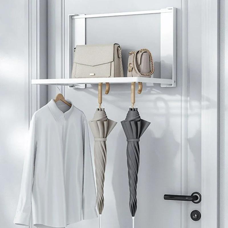 Magnetic Attraction Storage Rack Japanese-style Folding Clothes Towels Hangers and Storage Rack for Home Use Saving Space