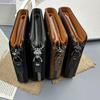 Mens Wallet Leather Business Money Clip Card Holder Zipper Purse Luxury Wallets for Men RFID Protection Purses Carteira Masculina