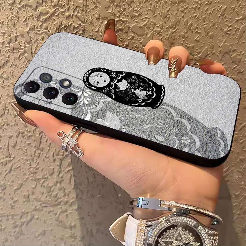 Russian Dolls Matryoshka Phone Case For Samsung Galaxy A13,21s,22,31,32,52,53,71,80,A91 Soft Black Shell