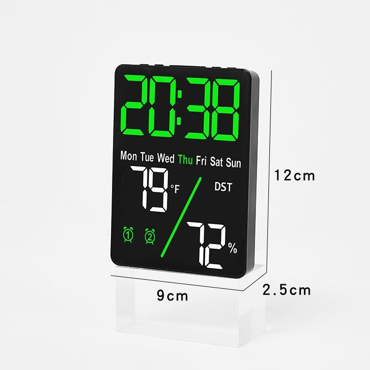 Digital Alarm Clock 3-Level Brightness Dimmable Led Electronic Wall Clock Temperature And Humidity Display Table Clock
