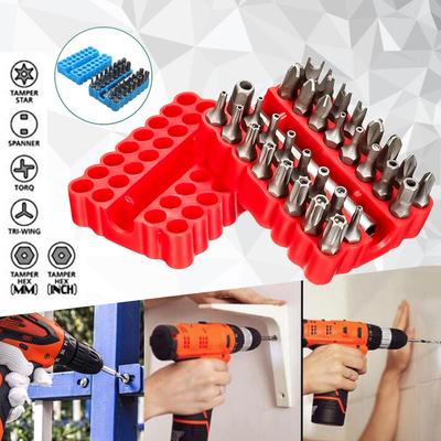 33 adet Kurcalamaya Dayanıklı CRV6150 Torx Hex Yıldız Bit Seti, Herhangi Bir Matkap Tornavida için Manyetik Tutucu ile