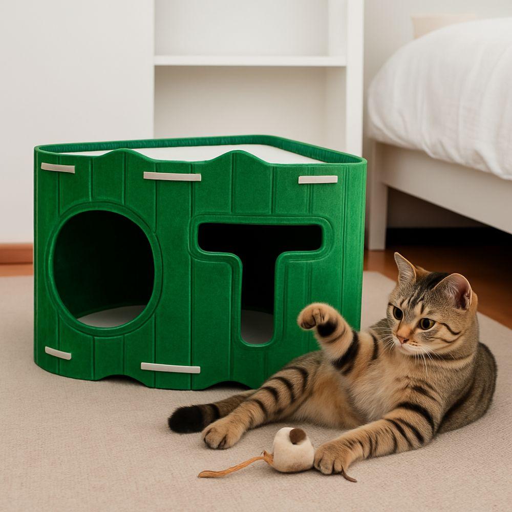Wear Resistant Felt Cat Bed Space-Saving Cat Scratching Board Nest Cat Hiding House All Season