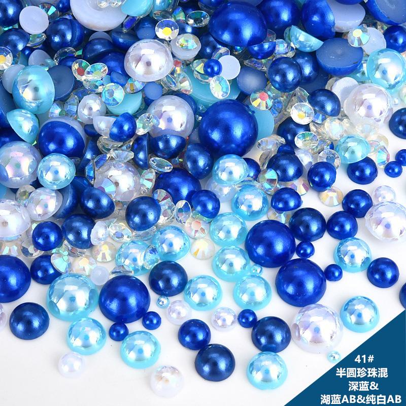 

Смешанный полукруглый жемчужный АБС-каучук с плоским дном, бриллиантовый набор, имитация жемчуга, смешанный размер, аксессуары для ювелирных изделий своими руками 500g/bag (random size)