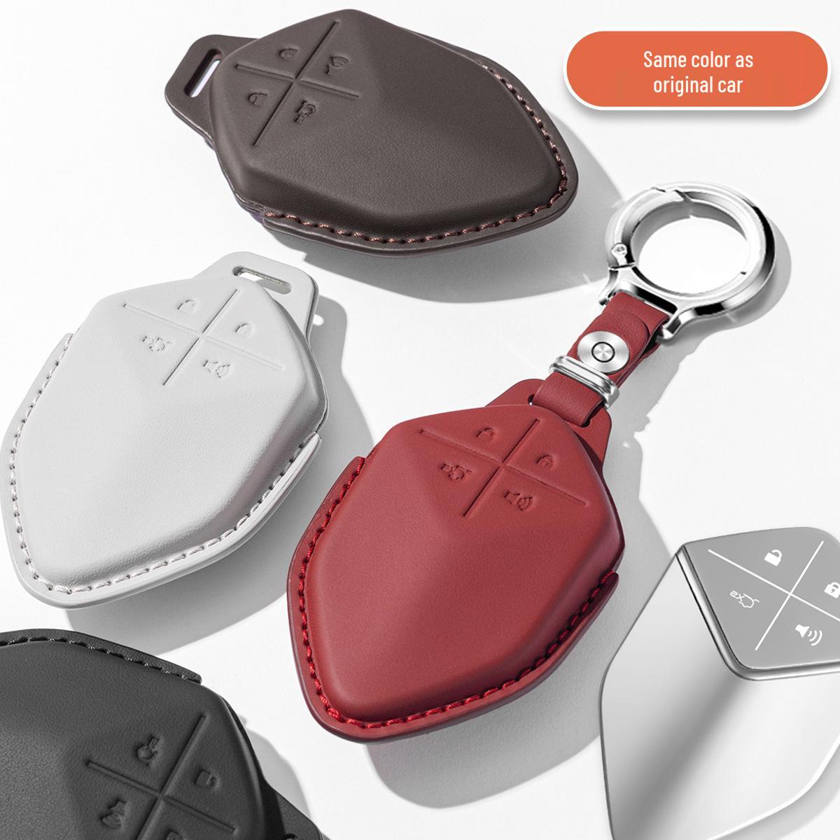 

Changan DeepBlue Genuine Leather Key Cover for S05/S07/SL03/S7/L07/S09 - Unisex