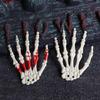 Halloween Spirit Skeleton Hands Realistic Plastic Scary Skeleton Hand Witch Skull Skeleton Hands for Haunted House Decors