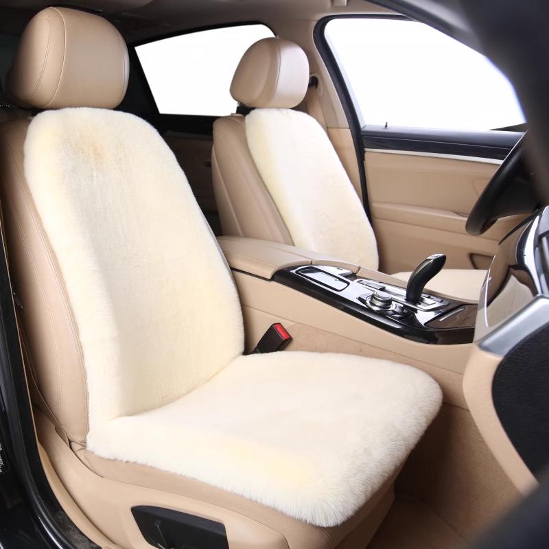 Universal Plush Car Seat Cushion - Thick, Warm, Non-Slip Rabbit Hair for Autumn & Winter